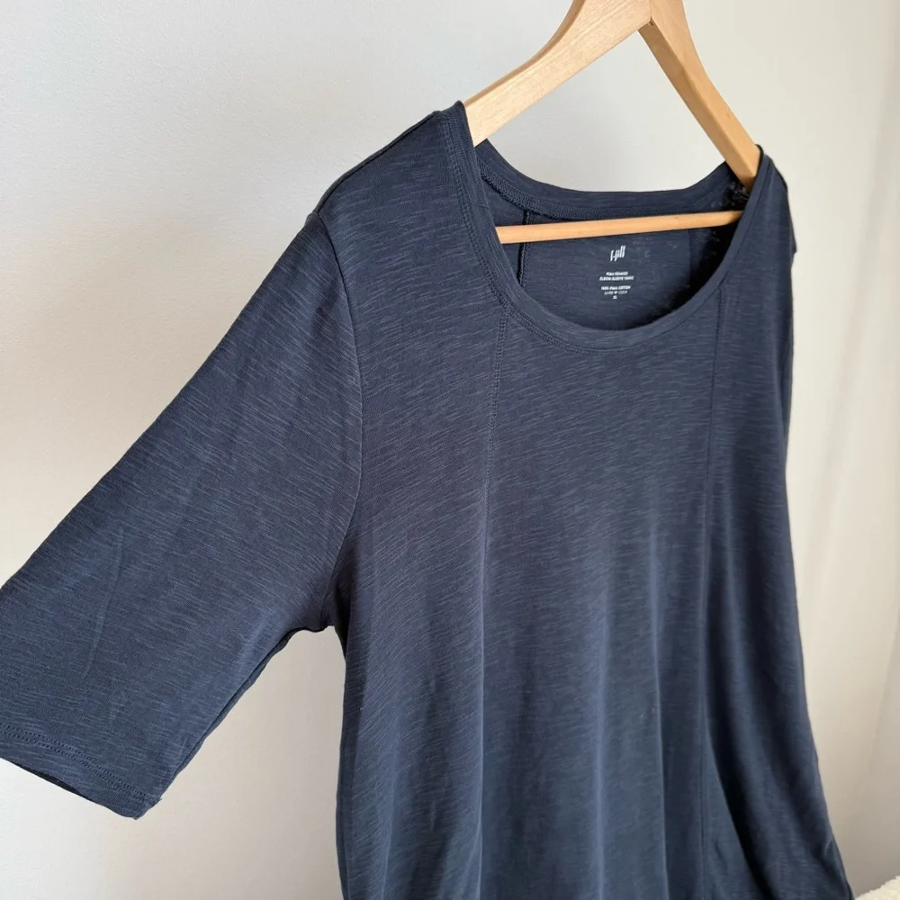 J.Jill NWOT Women's Pima Seamed Elbow-Sleeve Tunic, 100% Pima Cotton, XL - Picture 4 of 6